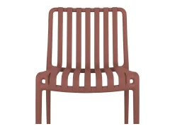 Silla de exterior Iside de plástico resistente, confort premium, color rojo ladrillo