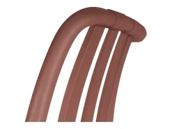 Silla de exterior Iside de plástico resistente, confort premium, color rojo ladrillo