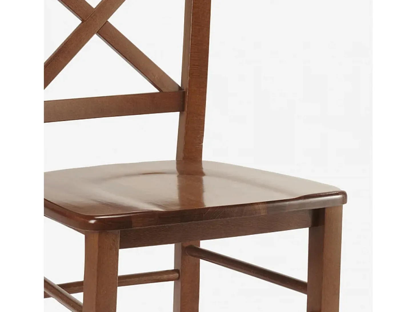 Silla de madera clásica rústica restaurante comedor bar Venezia Croce - Marrón Nuez