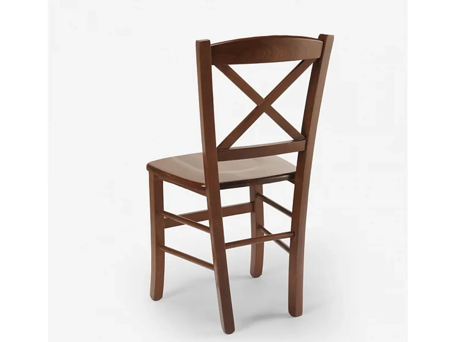 Silla de madera clásica rústica restaurante comedor bar Venezia Croce - Marrón Nuez