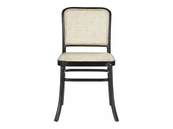 Silla de madera de caoba maciza y rejilla