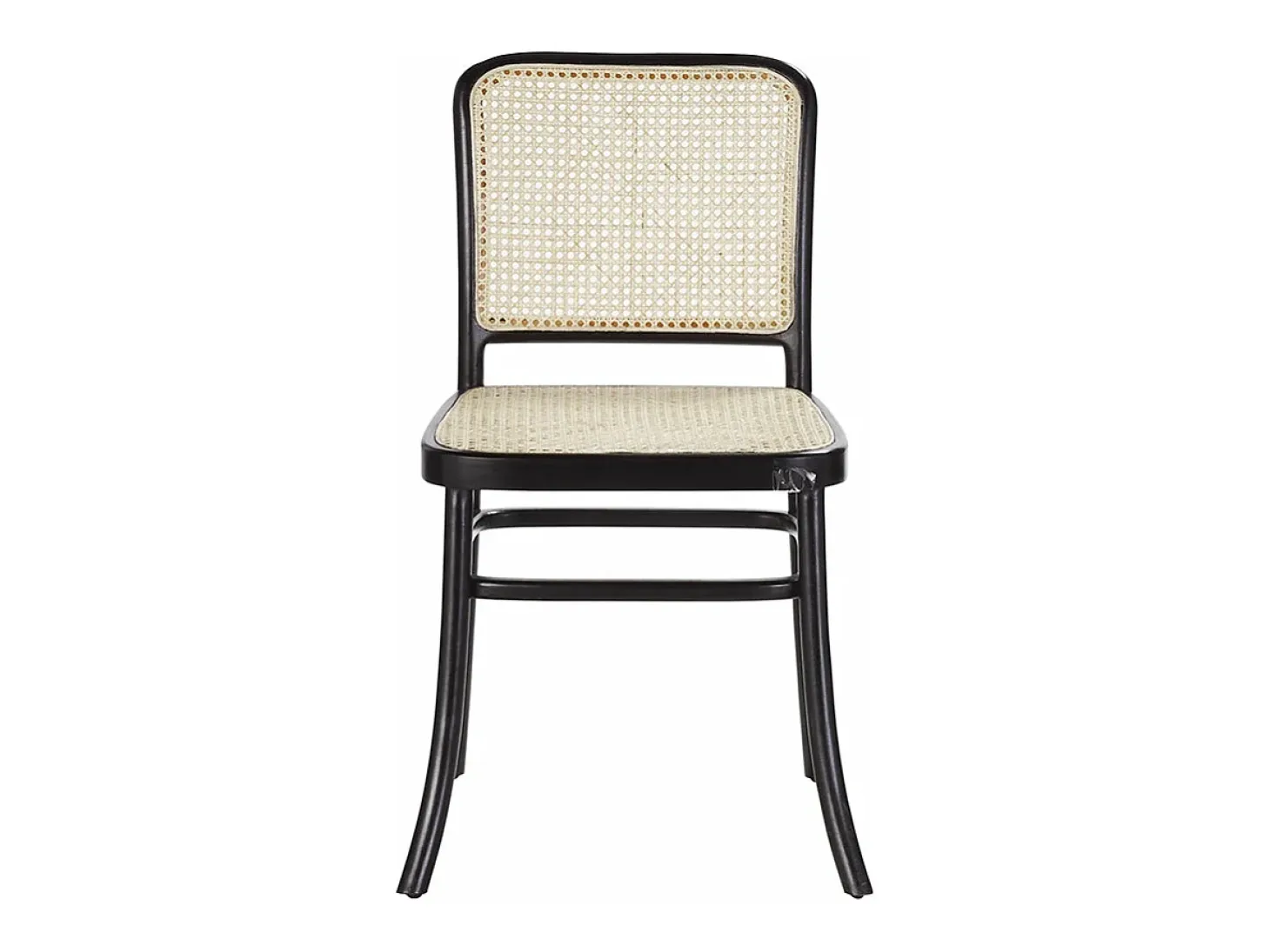 Silla de madera de caoba maciza y rejilla