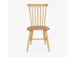 Silla de madera de hevea, set de 2 natural