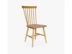 Silla de madera de hevea, set de 2 natural