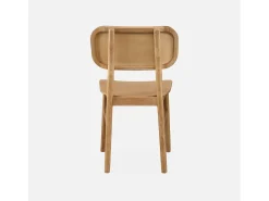 Silla de madera de hevea, set de 2 natural