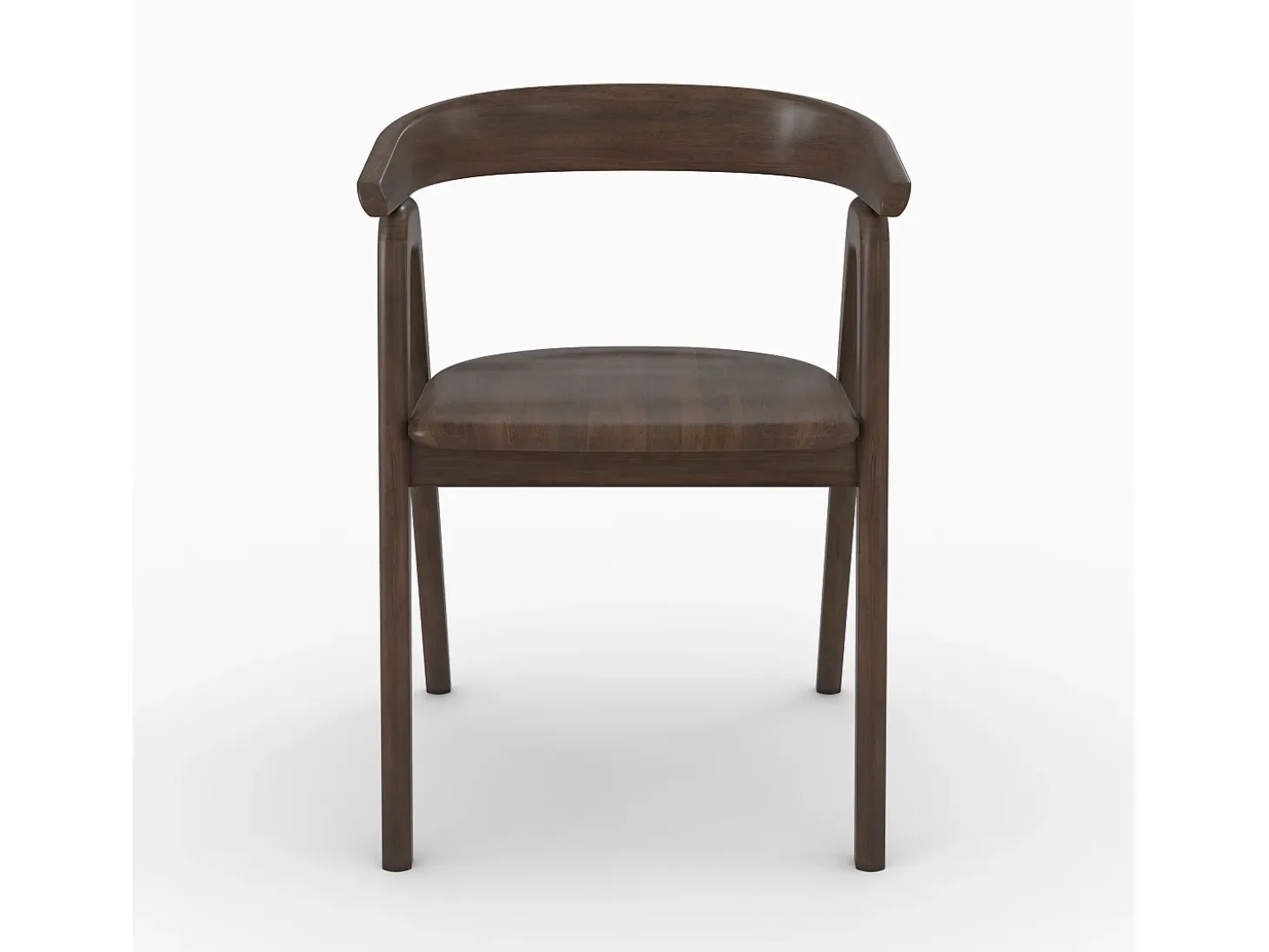 Silla de madera de hevea oscura con reposabrazos - Hawa