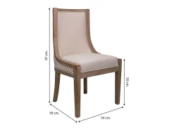 Silla de madera tapizada