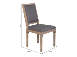 Silla de madera tapizada, marrón