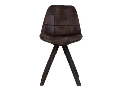 Silla de madera tapizada, marrón