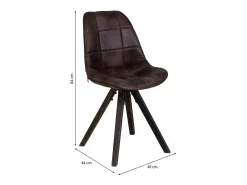 Silla de madera tapizada, marrón