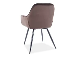 Silla de mesa Cherry Velvet marrón