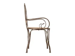 Silla de metal, marrón