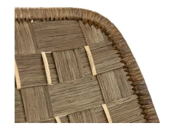 Silla de mimbre y metal KRISPA: acabado gris lavado, natural y negro