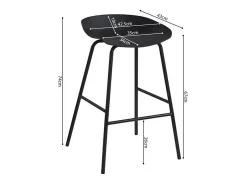 Silla de mostrador de diseño negro. Colección SIRA