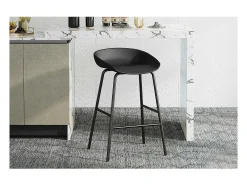 Silla de mostrador de diseño negro. Colección SIRA