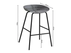 Silla de mostrador de diseño gris. Colección SIRA