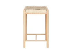 Silla de mostrador de álamo con asiento de mimbre
