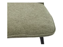Silla de mostrador giratoria CROFT – Tela beige arena – Patas de metal negro – Altura 103 cm – Estilo diseño/industrial