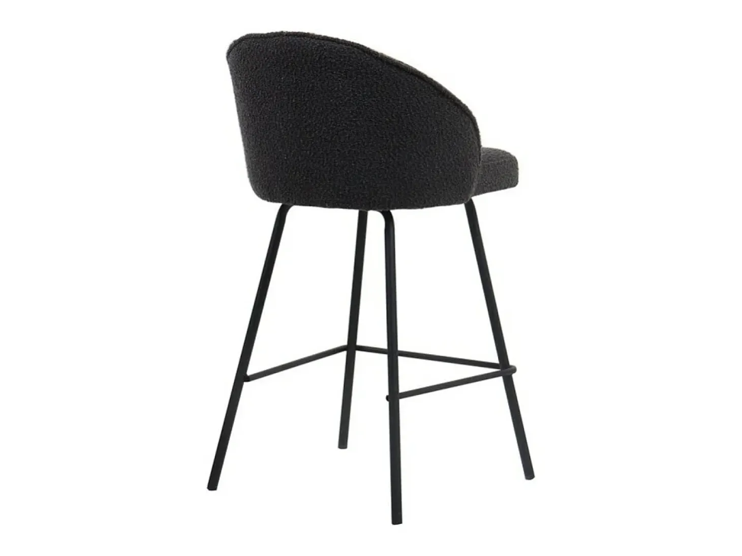 Silla de mostrador 'Juni' Bouclé Gris, dimensiones: H87 x L52 x P51 cm.
