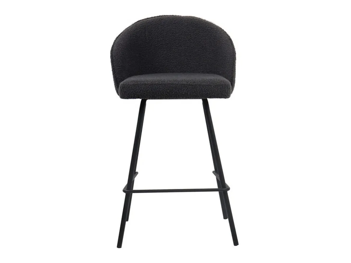 Silla de mostrador 'Juni' Bouclé Gris, dimensiones: H87 x L52 x P51 cm.