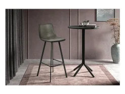 Silla de mostrador 'Ozan' PU Gris, dimensiones: H108 x L49 x P47 cm