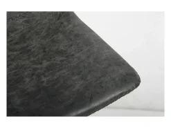 Silla de mostrador OZON - PU negro - Patas de metal - Altura 98 cm - Estilo industrial