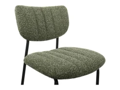 Silla de mostrador VENTURA – Tela verde salvia – Patas de metal negro – Altura 97 cm – Estilo diseño/industrial