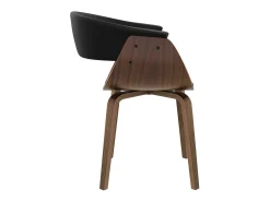 Silla de piel sintética negra - Piada