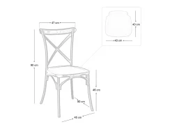 Silla de plástico beige sprint polipropileno apilable x6