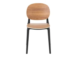 Silla de plástico básica Lolita beige natural L 46 cm