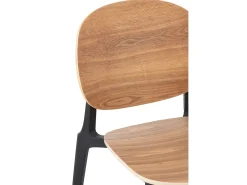 Silla de plástico básica Lolita beige natural L 46 cm