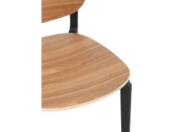 Silla de plástico básica Lolita beige natural L 46 cm