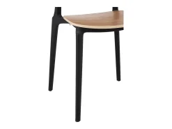 Silla de plástico básica Lolita beige natural L 46 cm