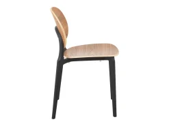 Silla de plástico básica Lolita beige natural L 46 cm