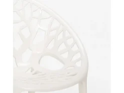 Silla de polipropileno de diseño moderno para restaurante y barra de cocina Fragus - Blanco