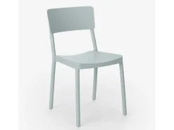 Silla de polipropileno de diseño moderno para cocina, bar, restaurante, jardín Liner - Gris claro