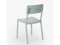 Silla de polipropileno de diseño moderno para cocina, bar, restaurante, jardín Liner - Gris claro