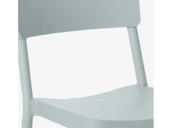 Silla de polipropileno de diseño moderno para cocina, bar, restaurante, jardín Liner - Gris claro