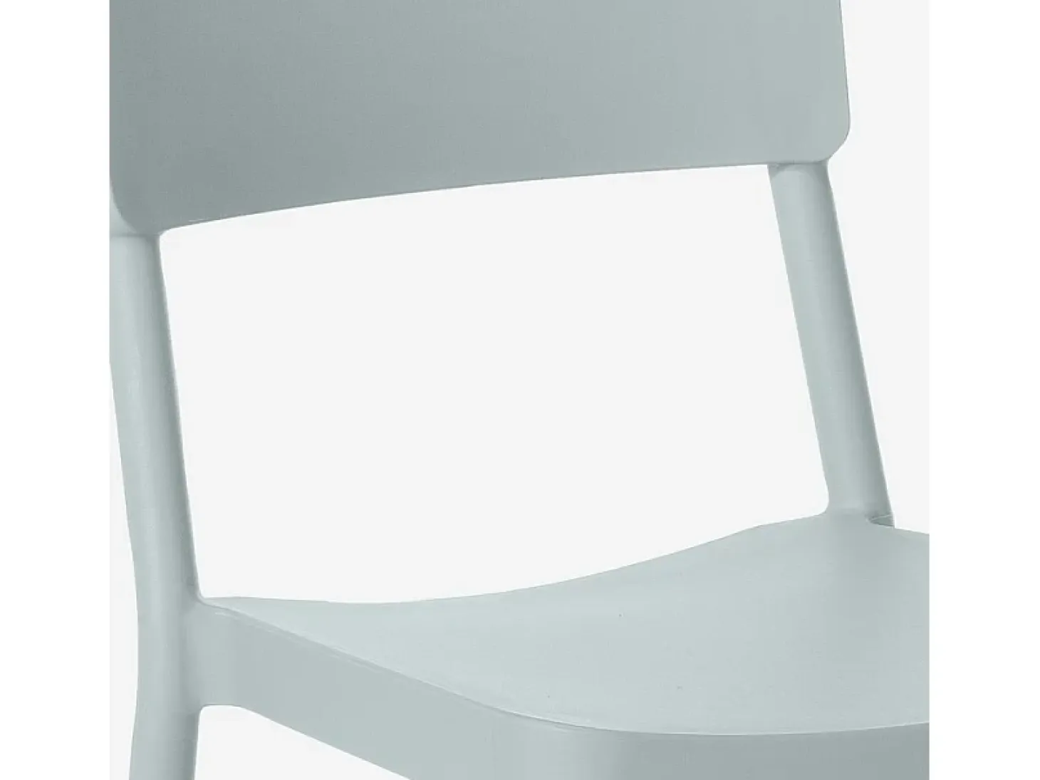 Silla de polipropileno de diseño moderno para cocina, bar, restaurante, jardín Liner - Gris claro