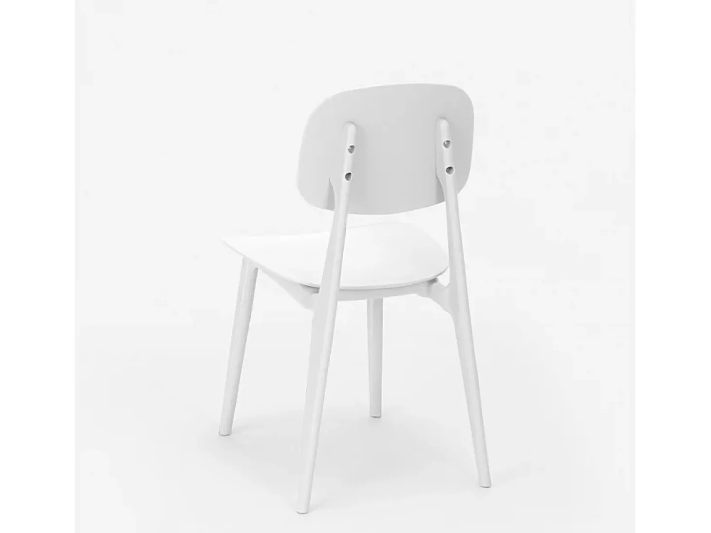 Silla de polipropileno de diseño moderno para cocina, jardín, bar, restaurante Geer - Blanco