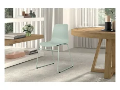 Silla de polipropileno MARIE para comedor, bar o café, color: gris verde.