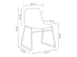 Silla de polipropileno MARIE para comedor, bar o café, color: gris verde.