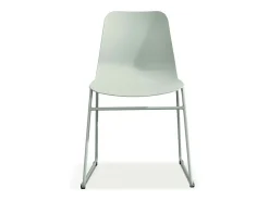 Silla de polipropileno MARIE para comedor, bar o café, color: gris verde.