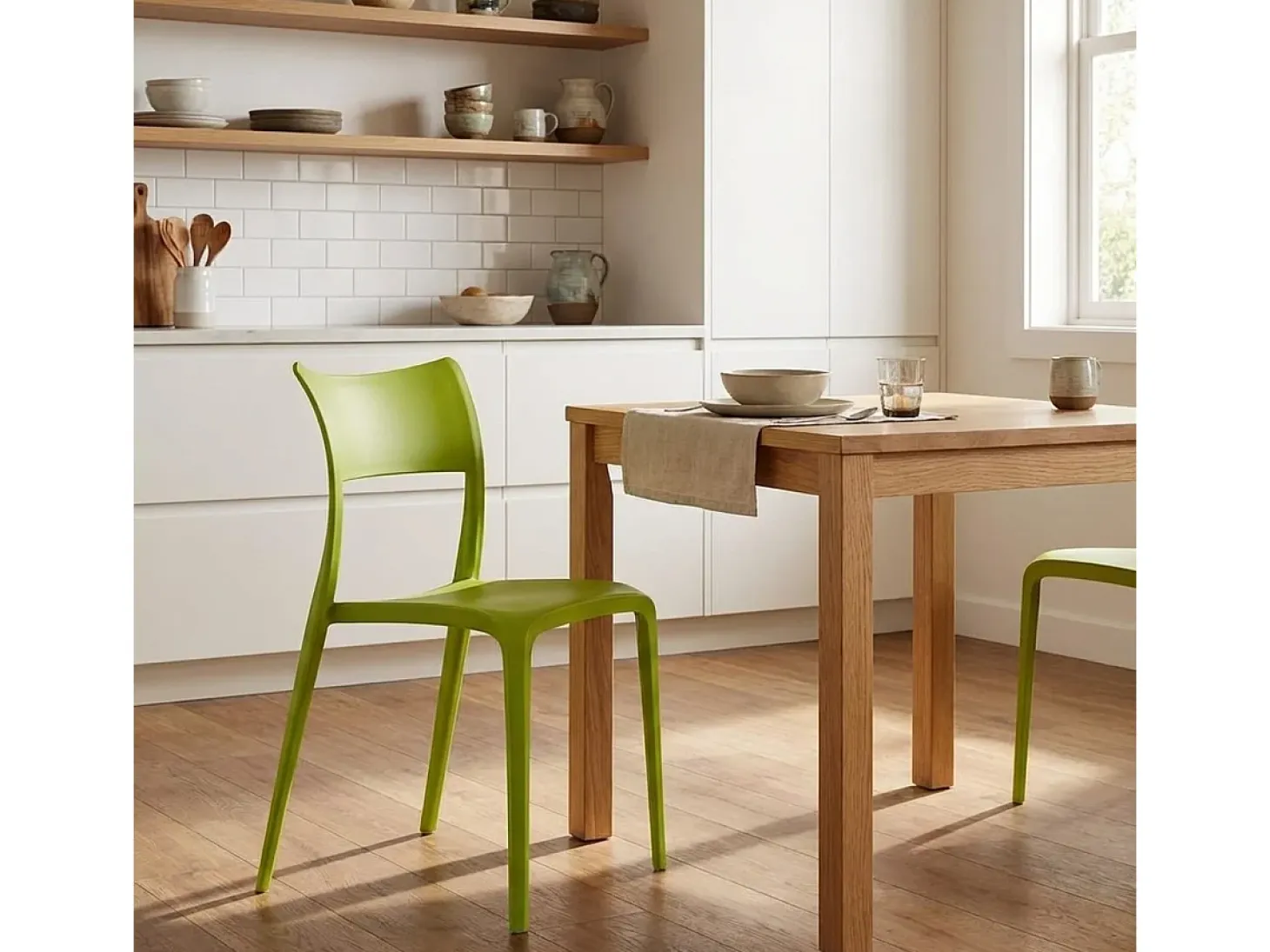 Silla de Polipropileno para Cocina Bar Restaurante y Jardín Parisienne - Verde