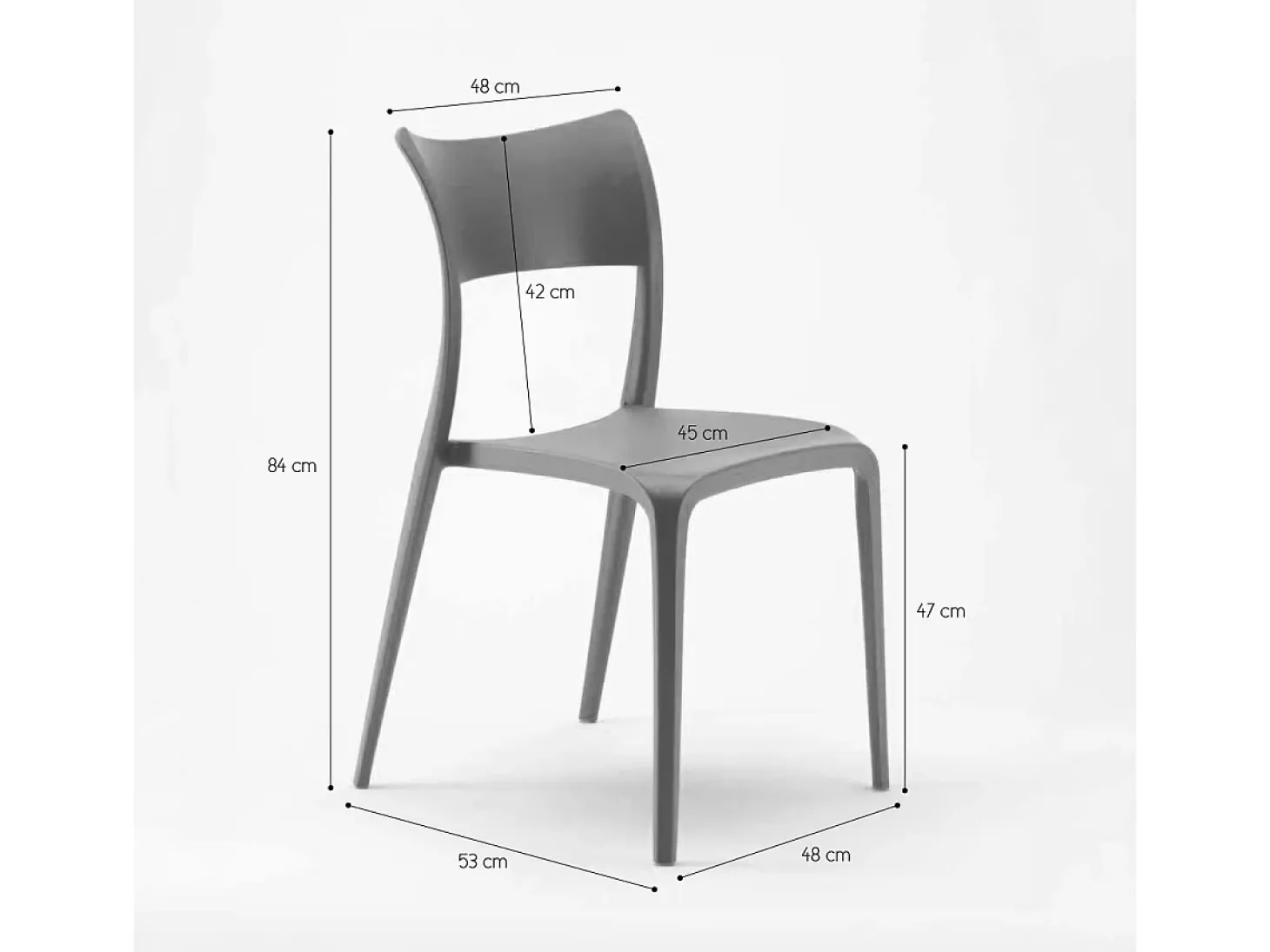 Silla de Polipropileno para Cocina Bar Restaurante y Jardín Parisienne - Verde