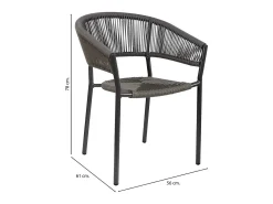 Silla de ratán gris para el hogar