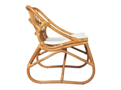 Silla de ratán lino marrón claro ES23393