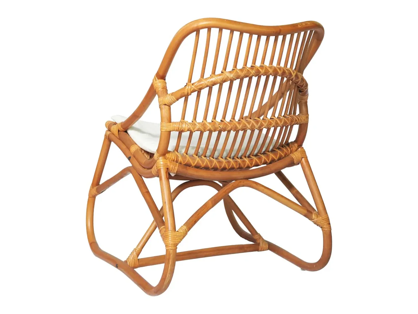 Silla de ratán lino marrón claro ES23393