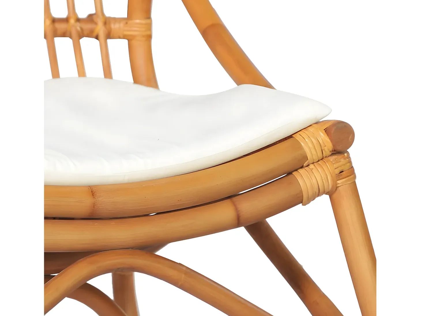 Silla de ratán lino marrón claro ES23393