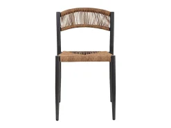 Silla de ratán marrón